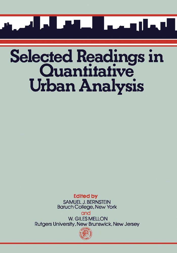 Cover image for Selected Reading in Quantitative Urban Analysis