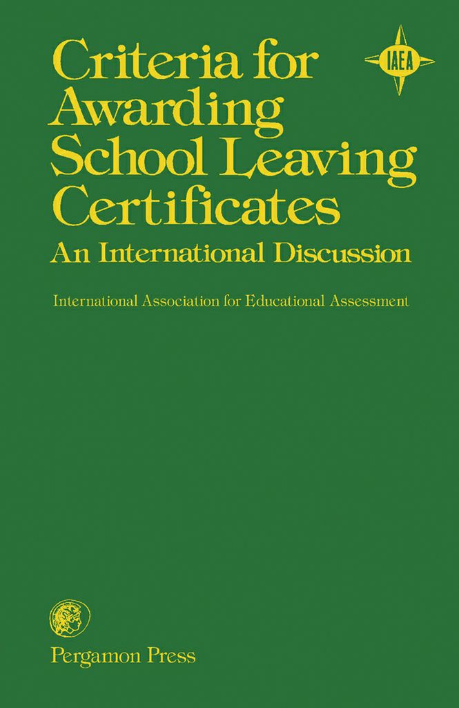 Cover image for Criteria for Awarding School Leaving Certificates