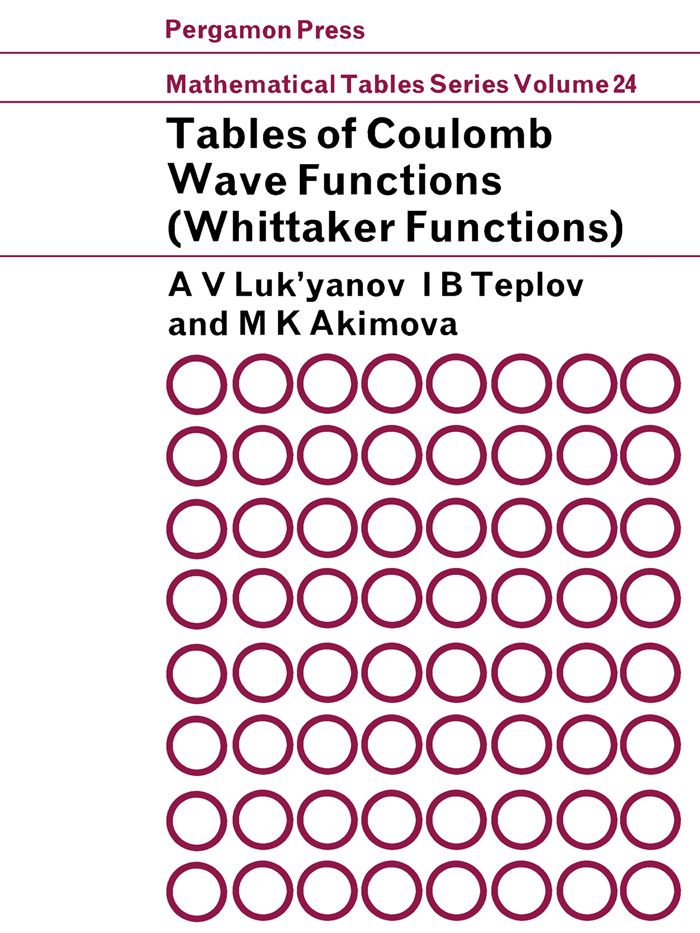 Cover image for Tables of Coulomb Wave Functions