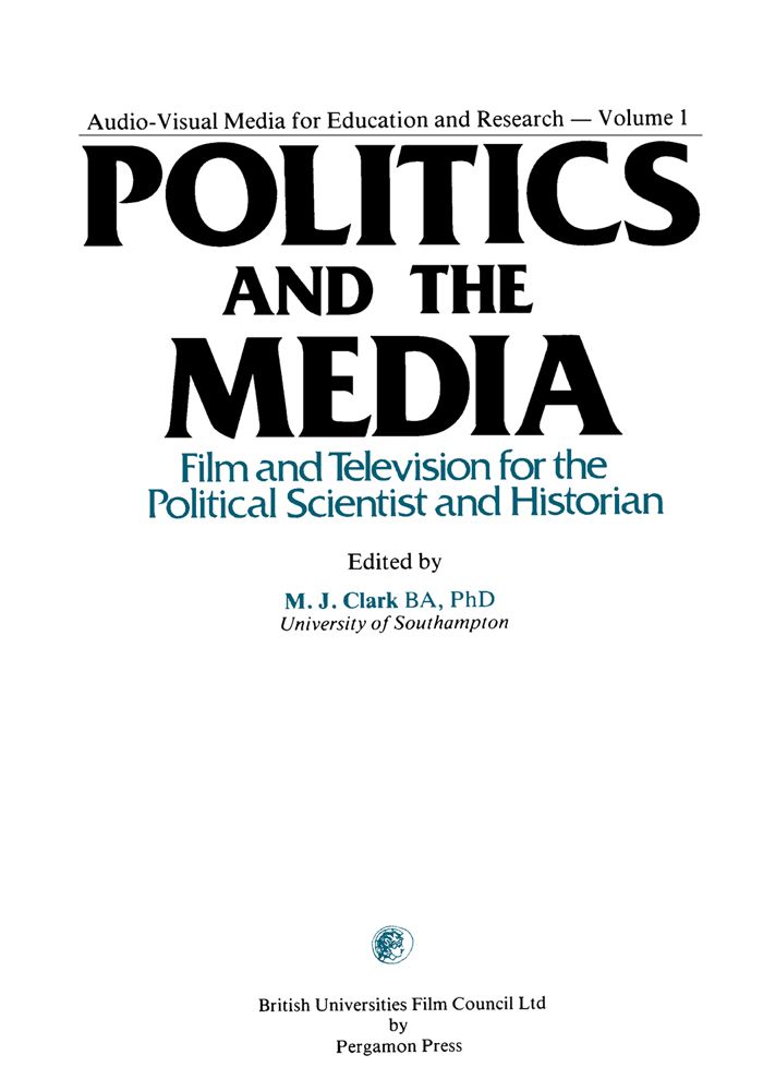 Cover image for Politics and the Media