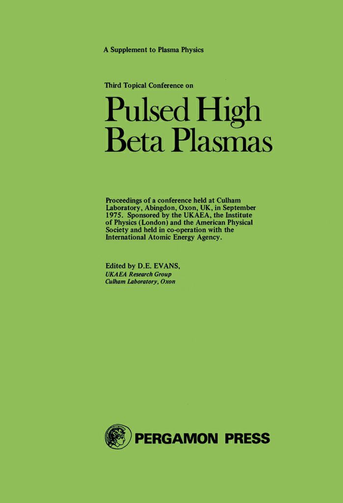 Cover image for Pulsed High Beta Plasmas