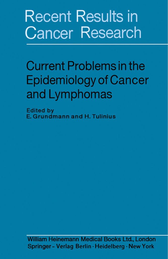 Cover image for Current Problems in the Epidemiology of Cancer and Lymphomas