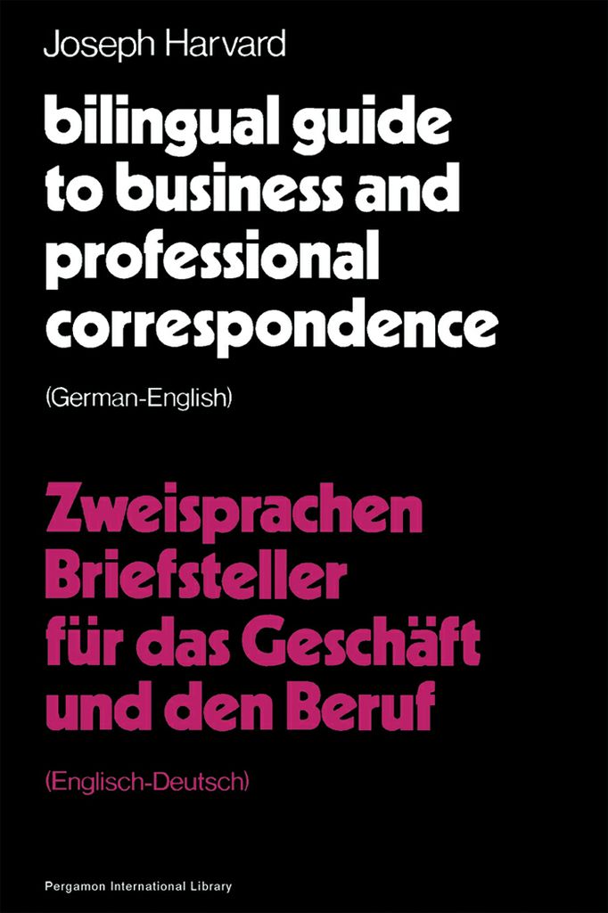 Cover image for Bilingual Guide to Business and Professional Correspondence: German-English
