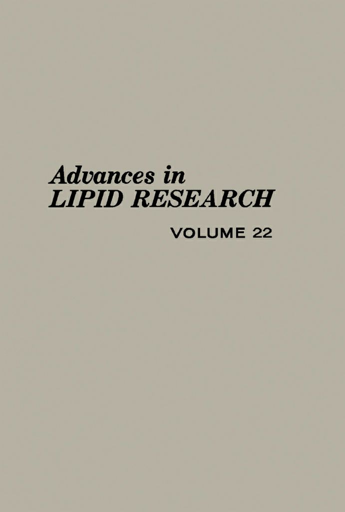 Cover image for Advances in Lipid Research