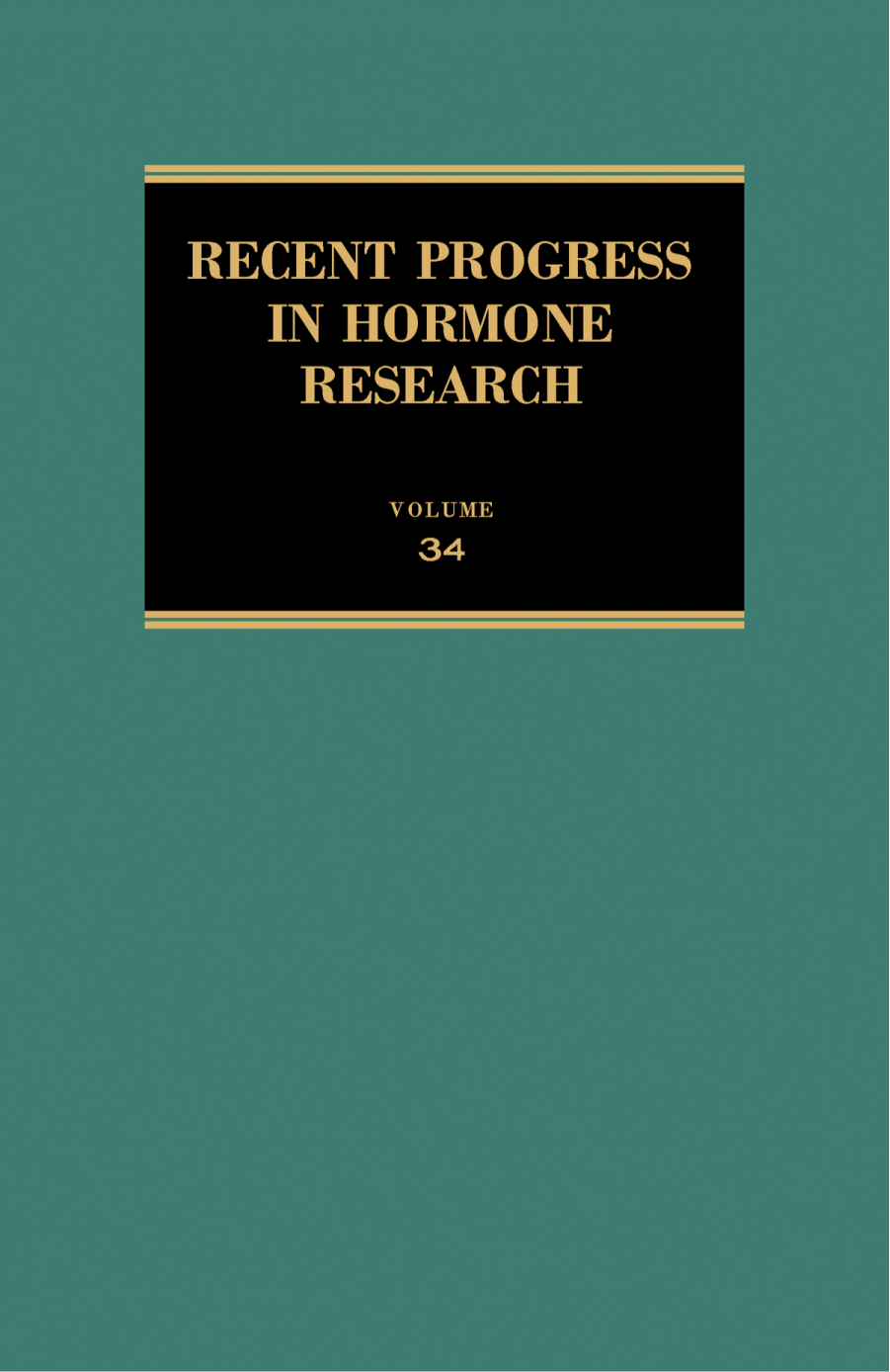 Cover image for Recent Progress in Hormone Research