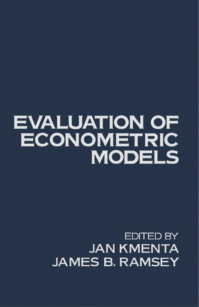 Cover image for Evaluation of Econometric Models
