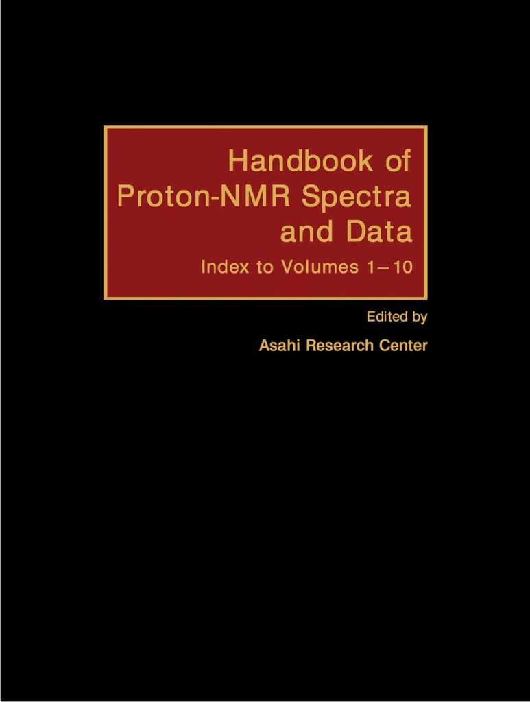 Cover image for Handbook of Proton-NMR Spectra and Data