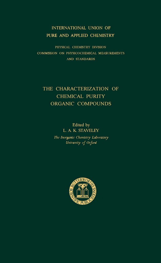 Cover image for The Characterization of Chemical Purity