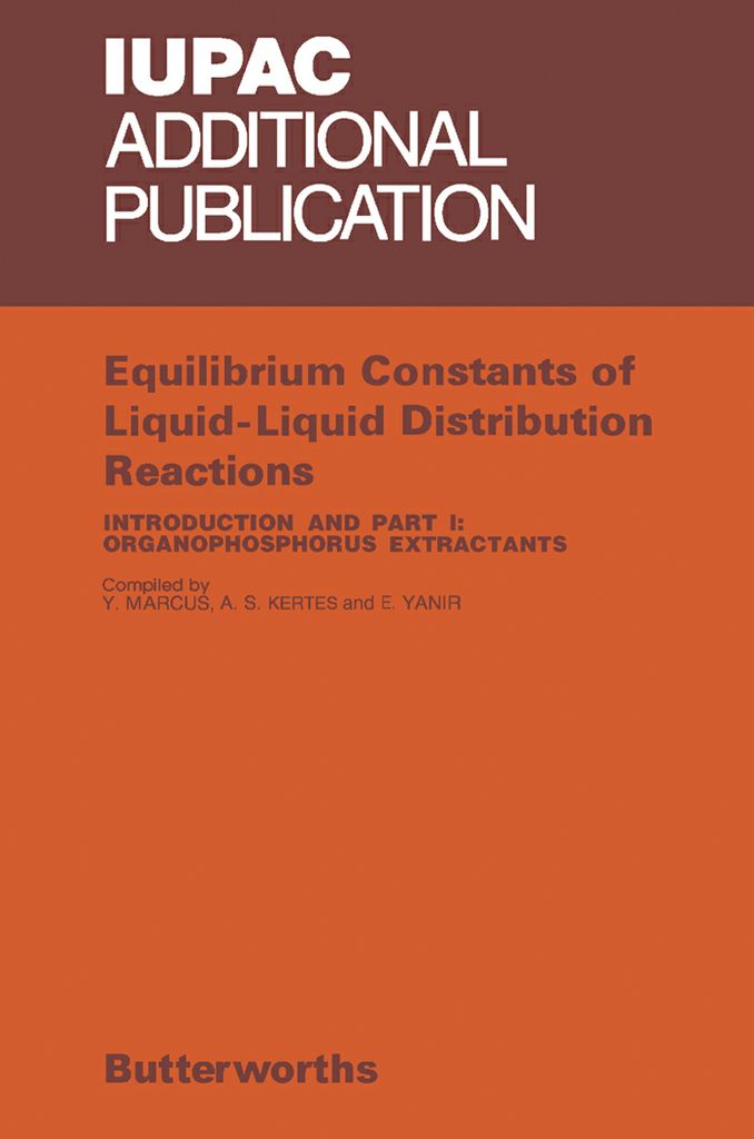Cover image for Equilibrium Constants of Liquid-Liquid Distribution Reactions