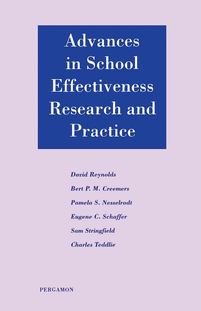 Cover image for Advances in School Effectiveness Research and Practice