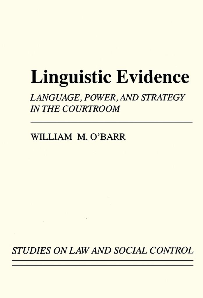 Cover image for Linguistic Evidence