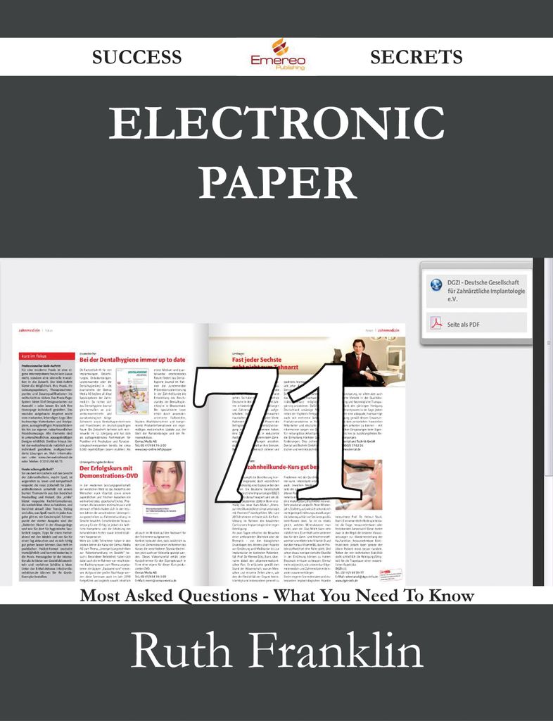 Electronic Paper 71 Success Secrets - 71 Most Asked Questions On Electronic Paper - What You Need To Know