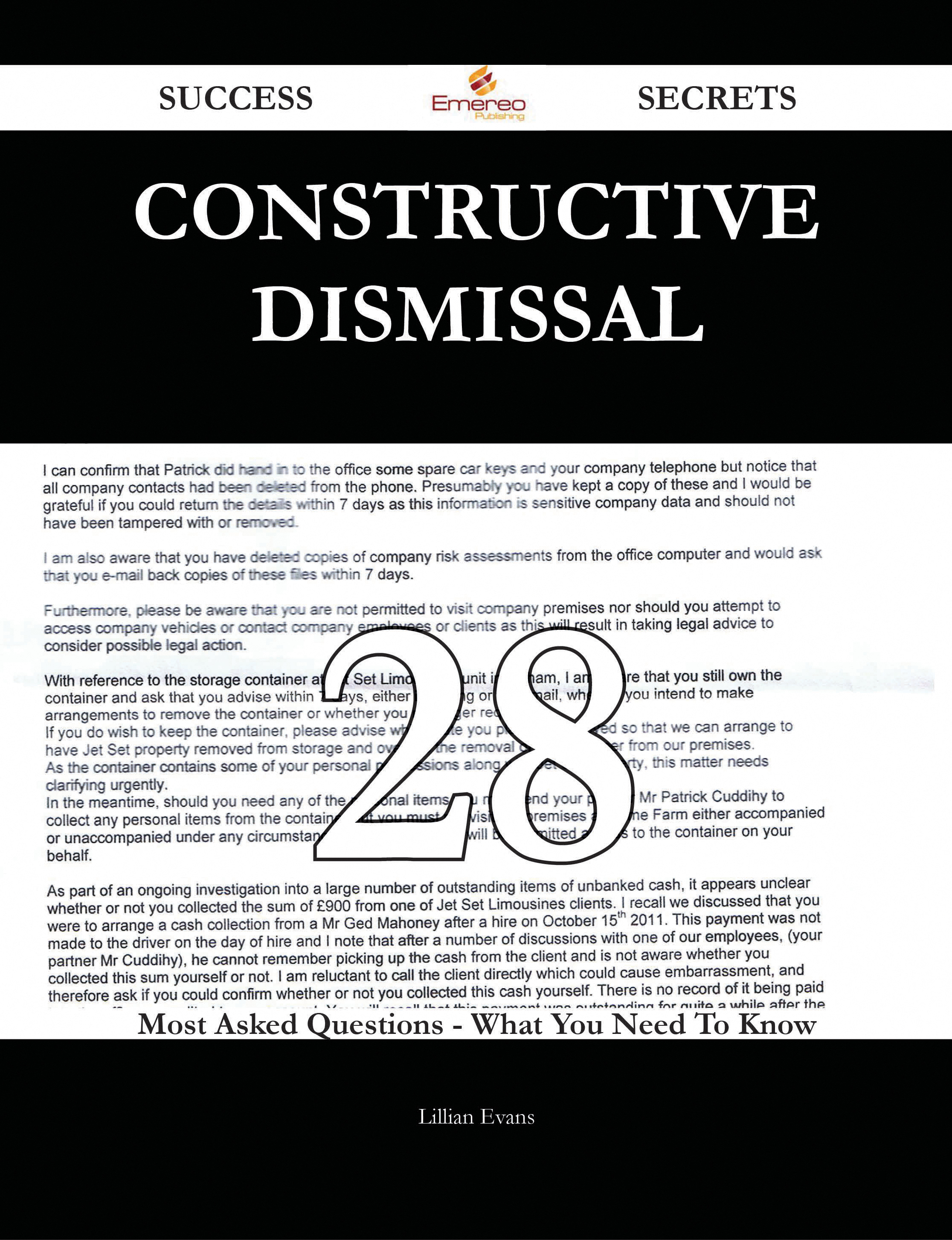 Constructive dismissal 28 Success Secrets - 28 Most Asked Questions On Constructive dismissal - What You Need To Know