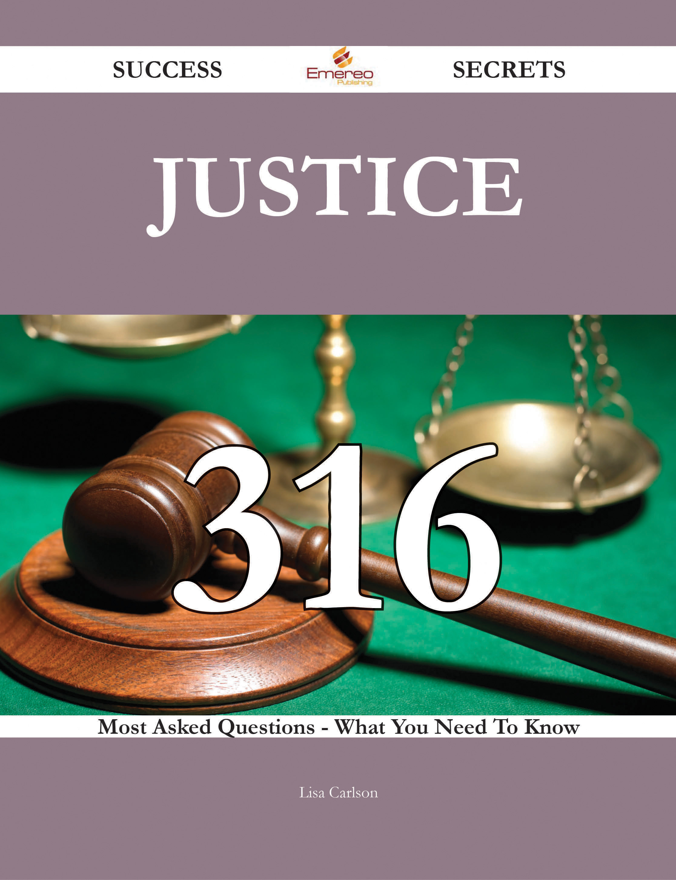 Justice 316 Success Secrets - 316 Most Asked Questions On Justice - What You Need To Know