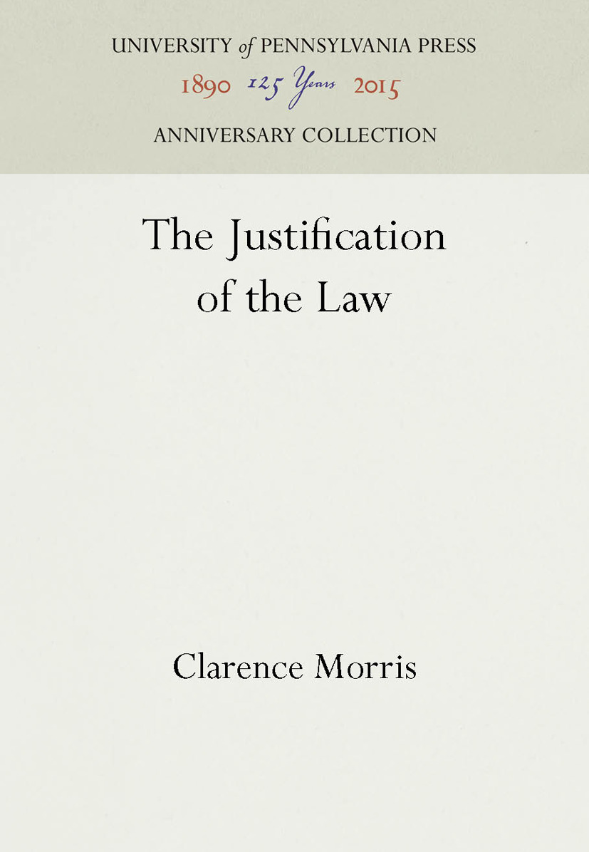 Cover image for The Justification of the Law
