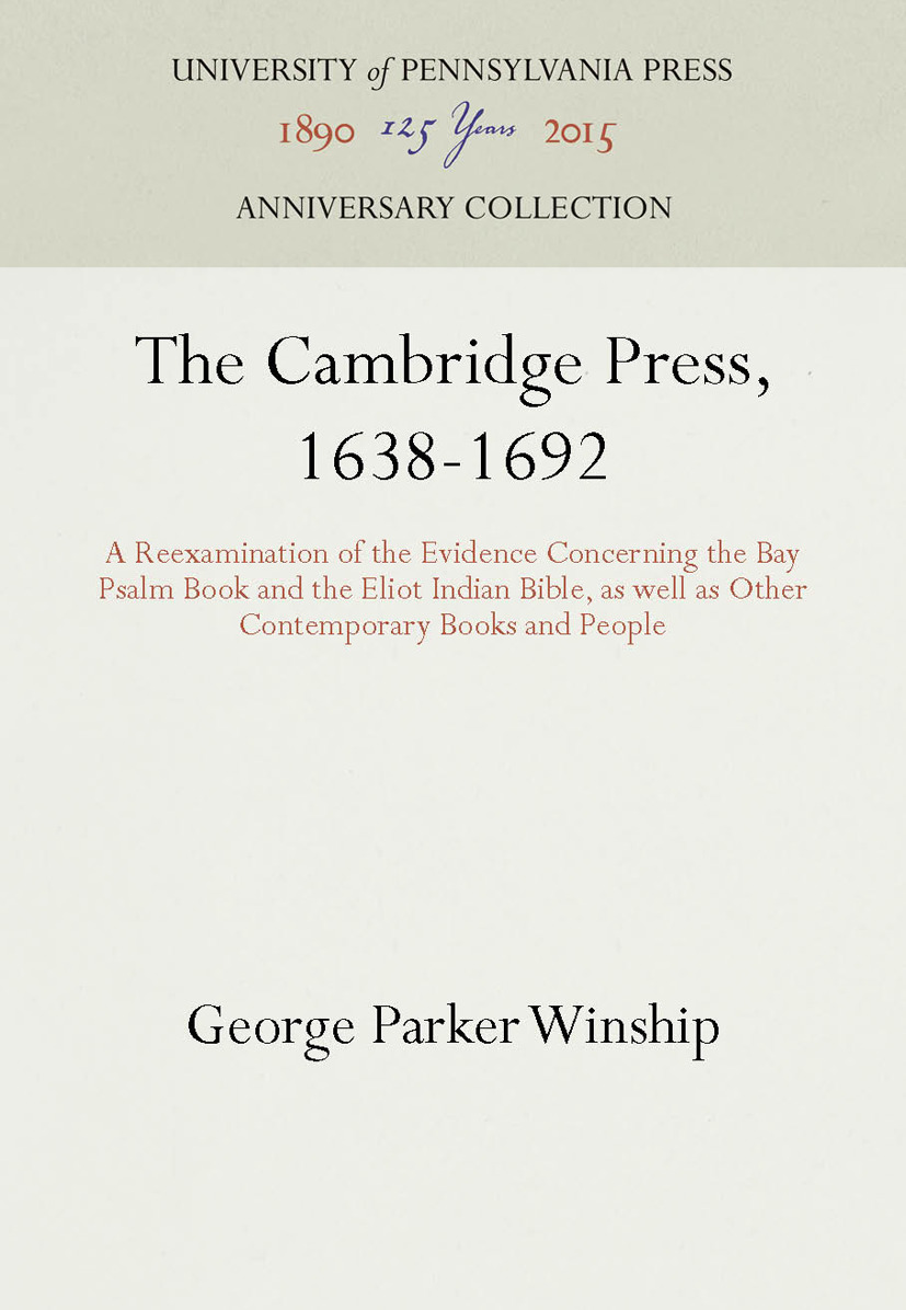 Cover image for The Cambridge Press, 1638-1692