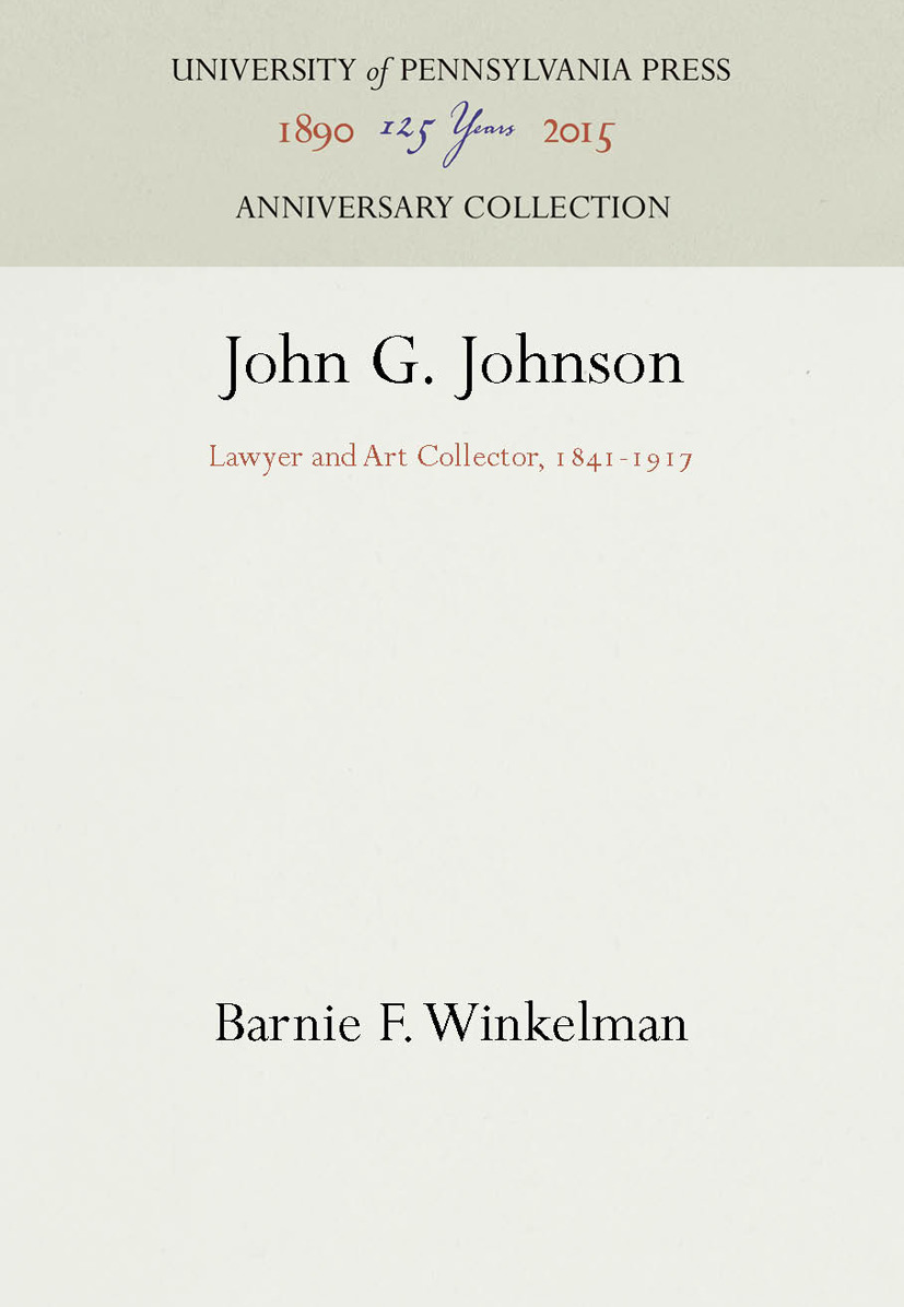 Cover image for John G. Johnson