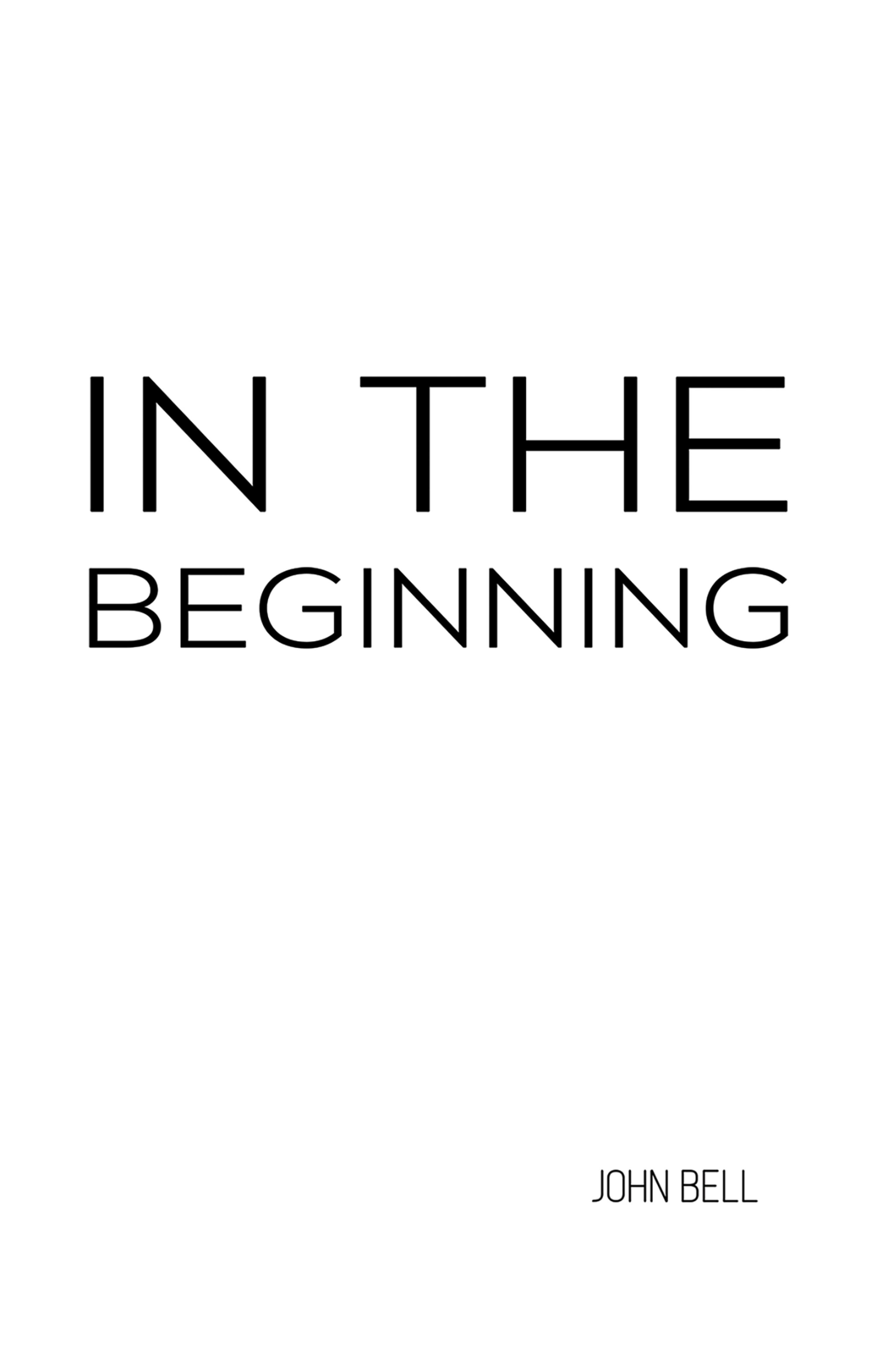 Cover image for In the Beginning