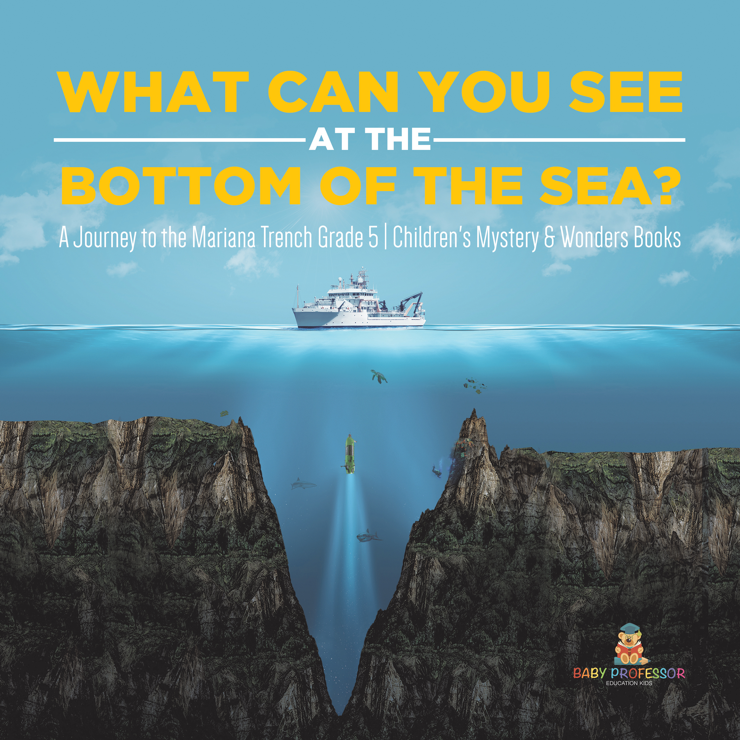 Cover image for What Can You See in the Bottom of the Sea? A Journey to the Mariana Trench Grade 5 | Children's Mystery & Wonders Books