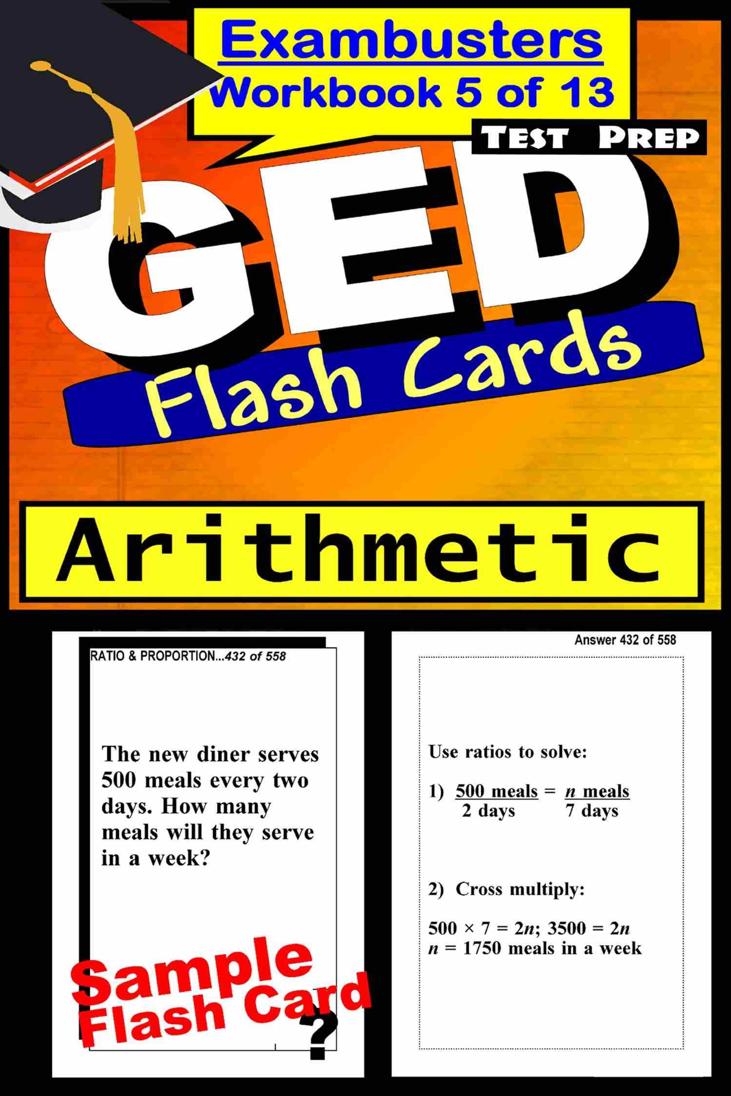 Cover image for GED Test Prep Arithmetic Review--Exambusters Flash Cards--Workbook 5 of 13