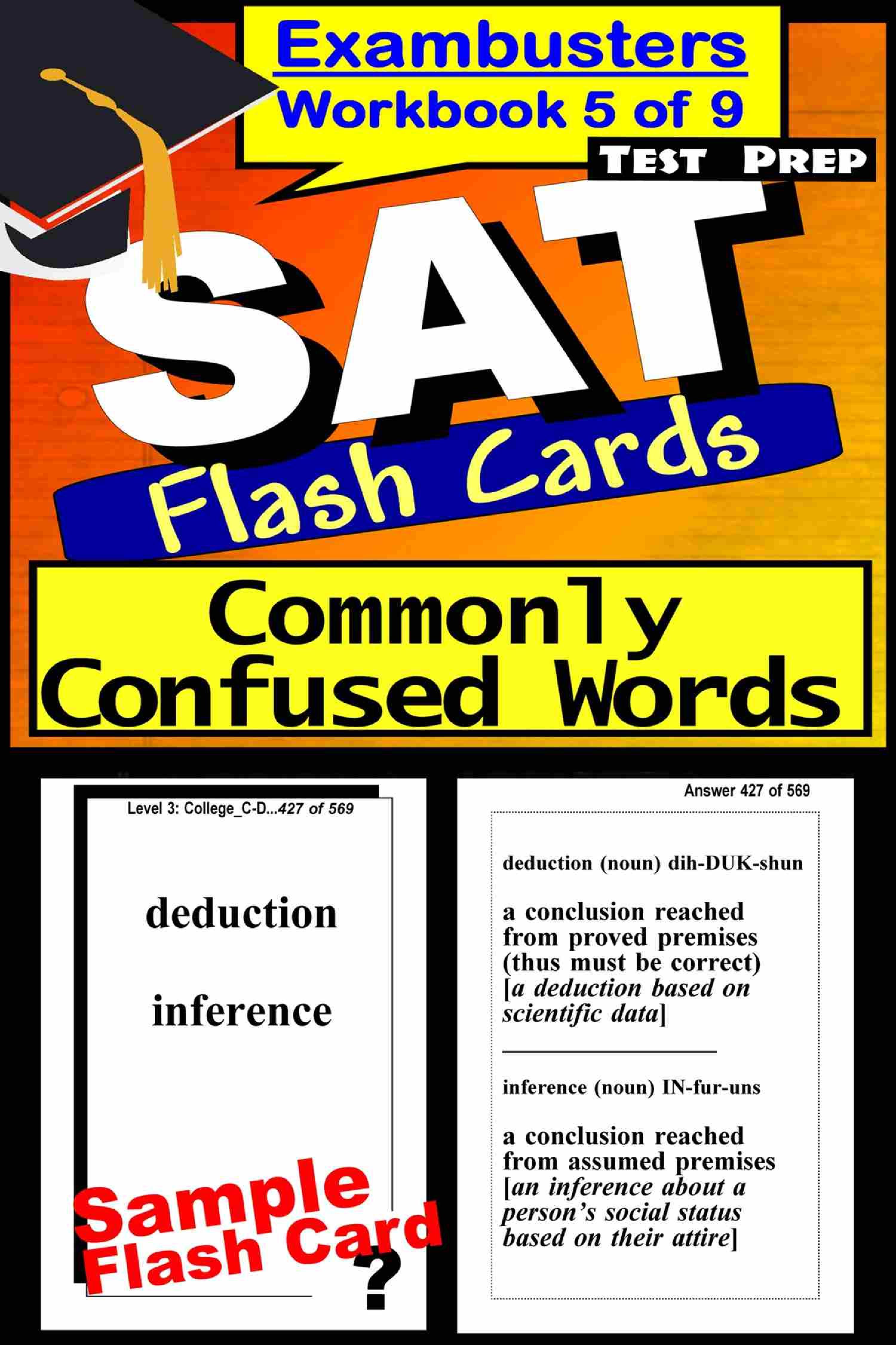 Cover image for SAT Test Prep Commonly Confused Words Review--Exambusters Flash Cards--Workbook 5 of 9