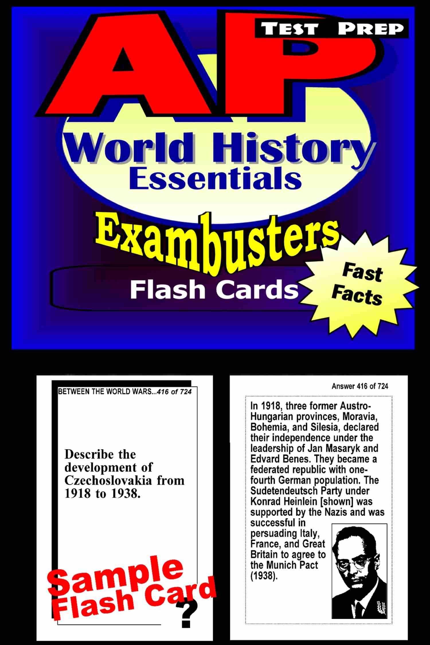 Cover image for AP World History Test Prep Review--Exambusters Flash Cards
