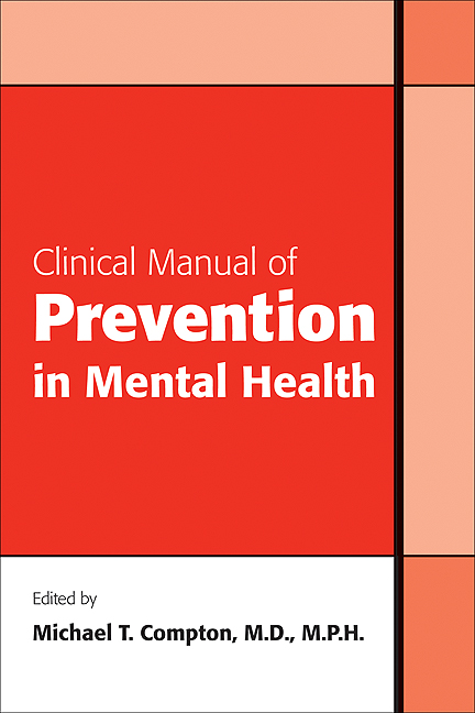 Clinical Manual of Prevention in Mental Health