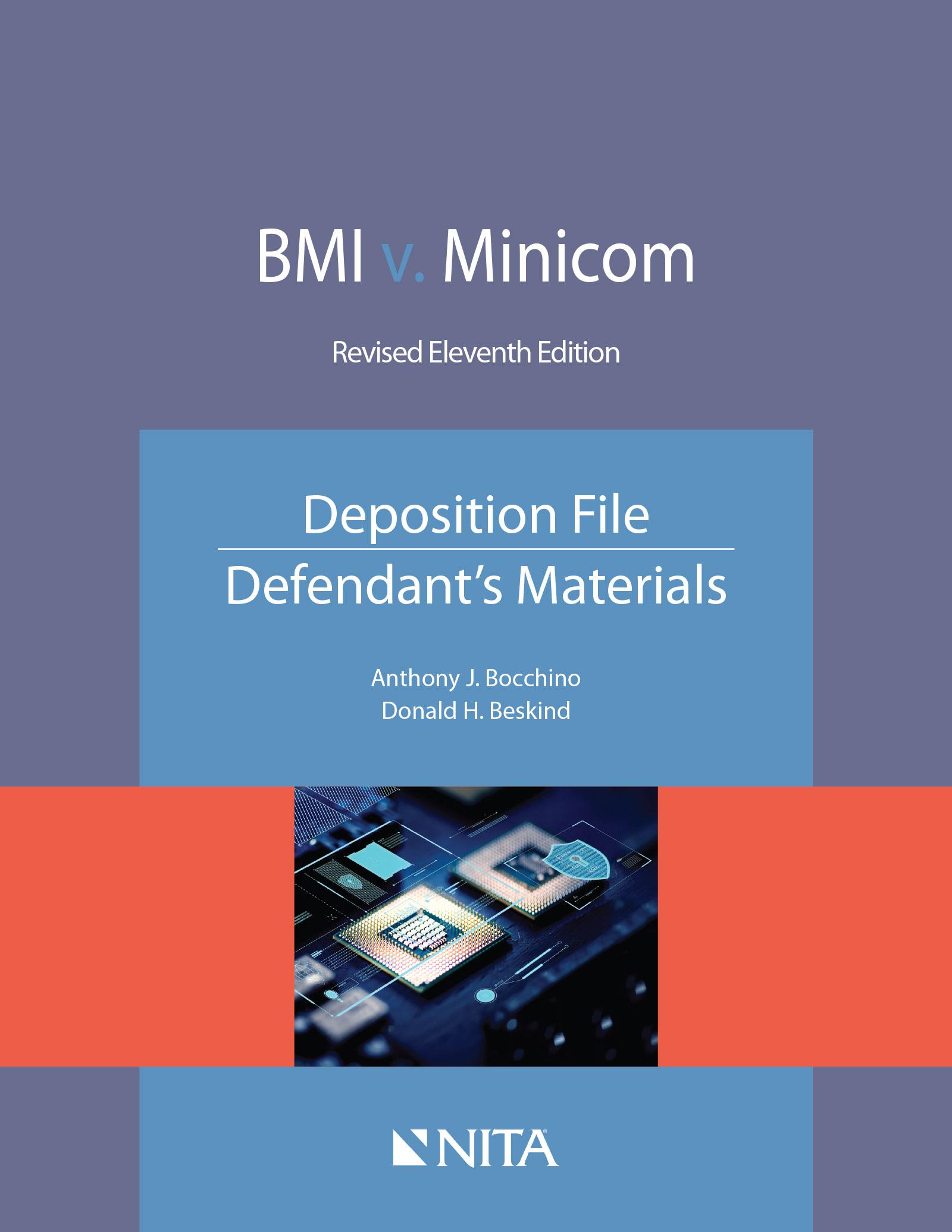 Cover image for BMI v. Minicom, Deposition File, Defendants Materials