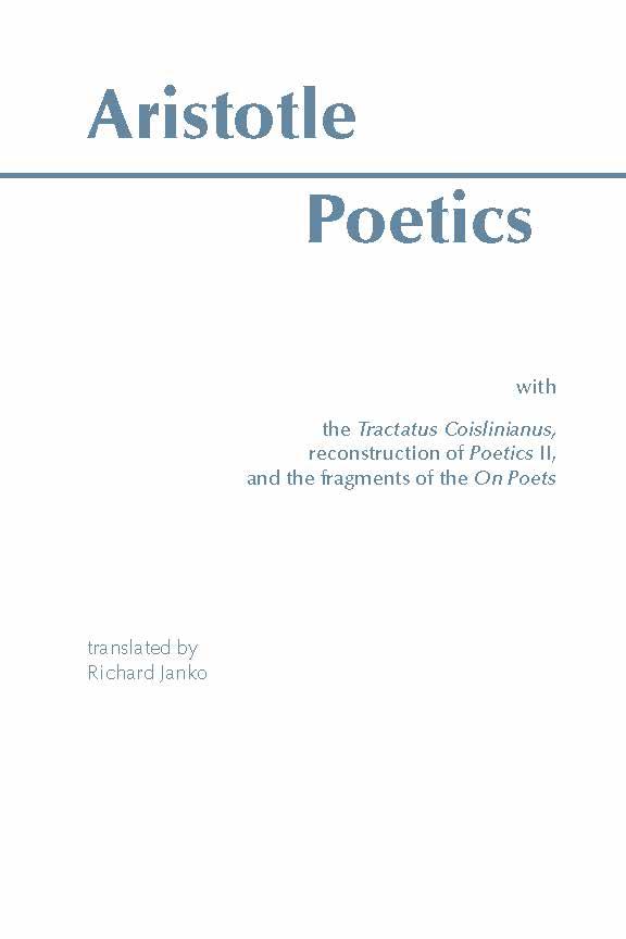 aristotle poetics pdf summary