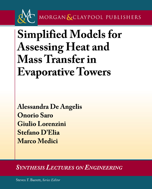 Simplified Models for Assessing Heat and Mass Transfer in Evaporative Towers