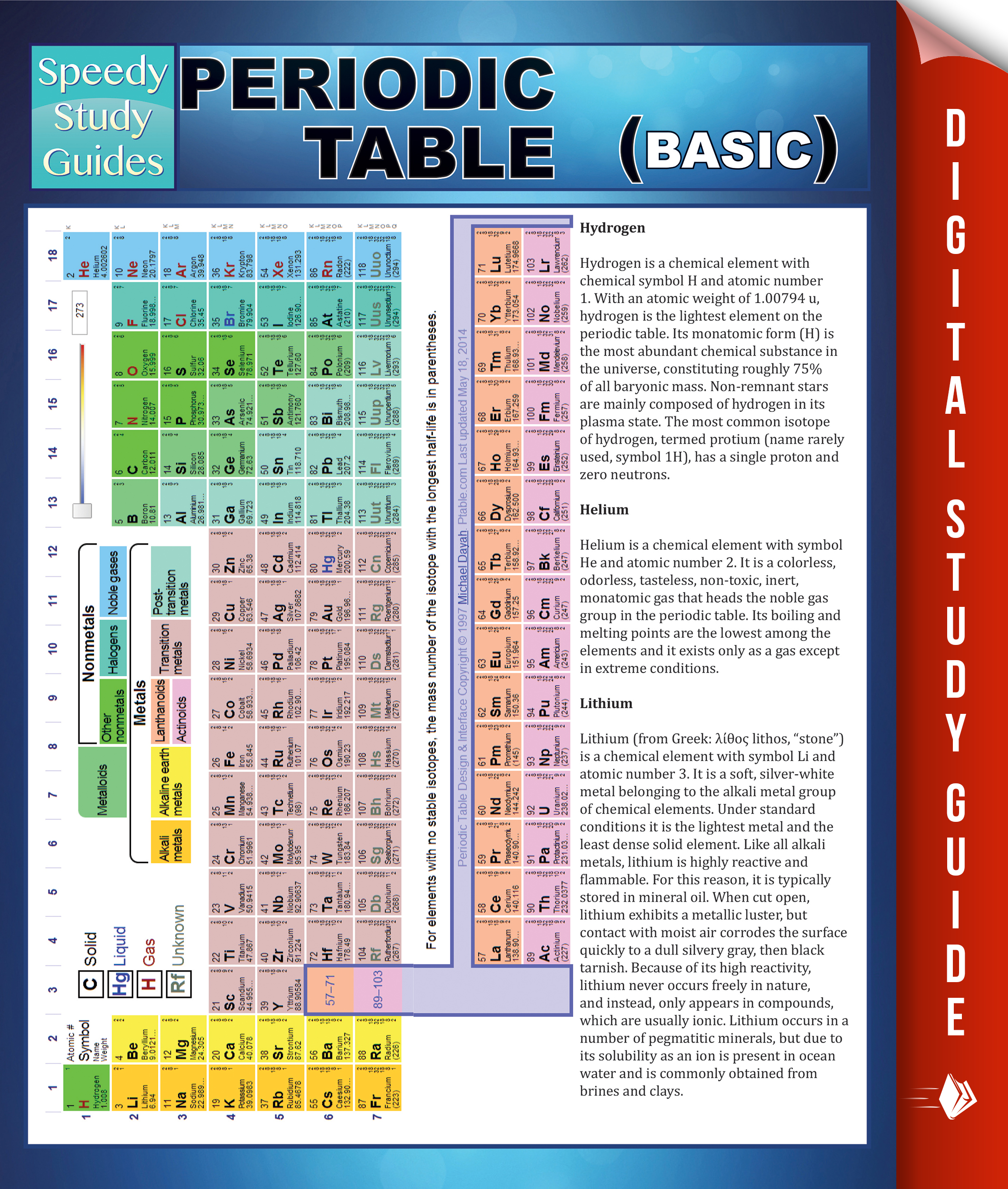 Periodic Table (Basic) Speedy Study Guide