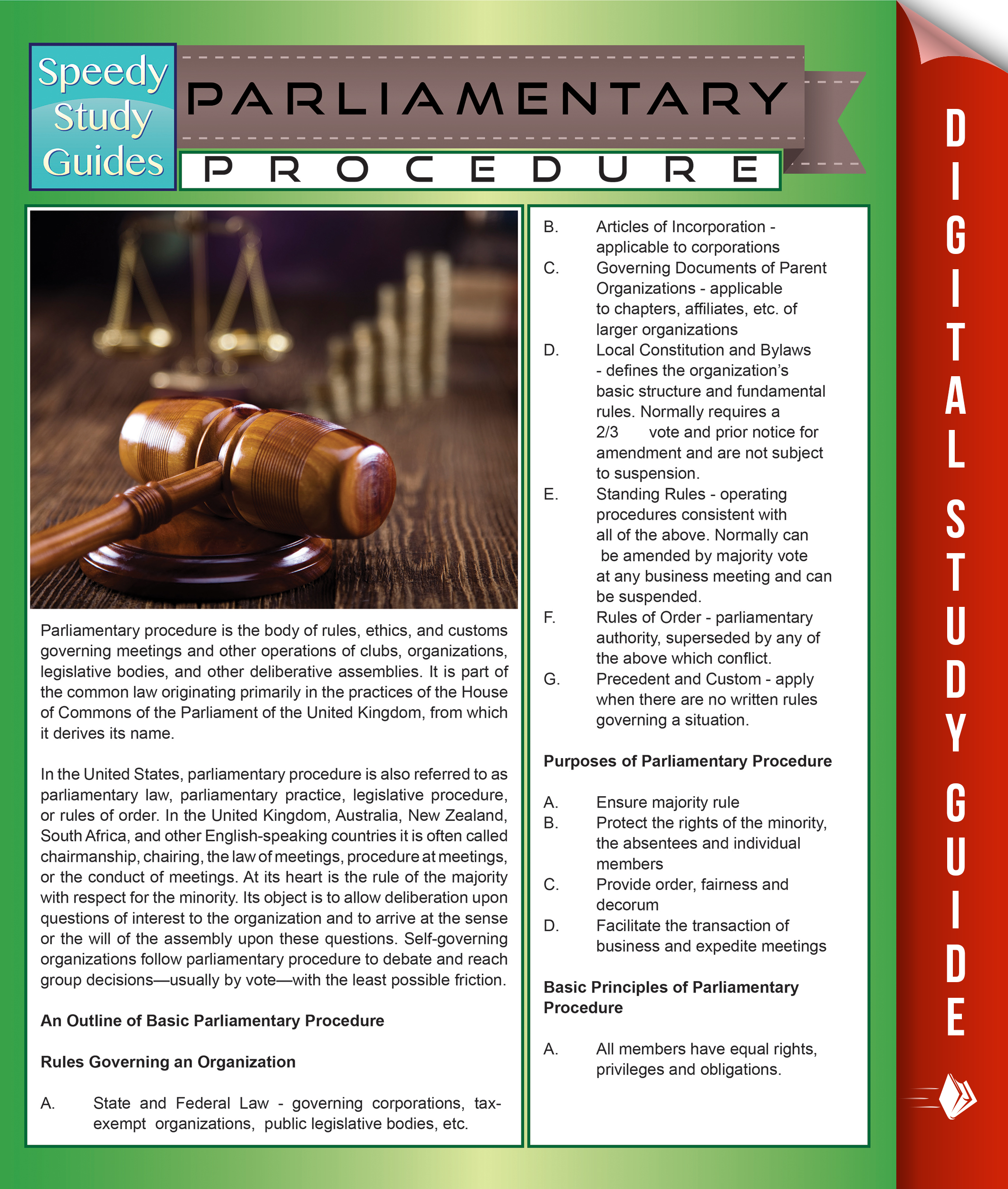 Parliamentary Procedure (Speedy Study Guides)