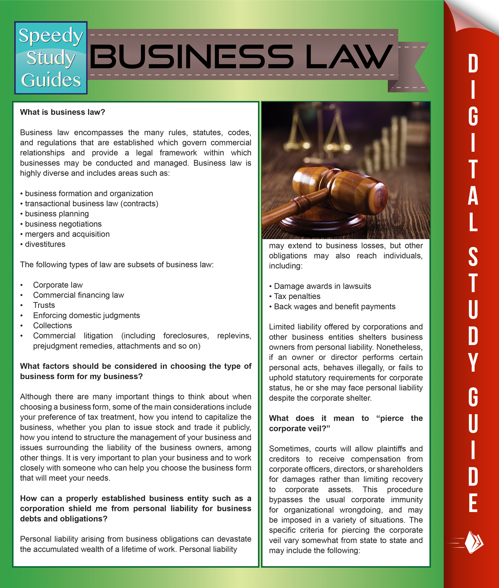 Business Law (Speedy Study Guides)