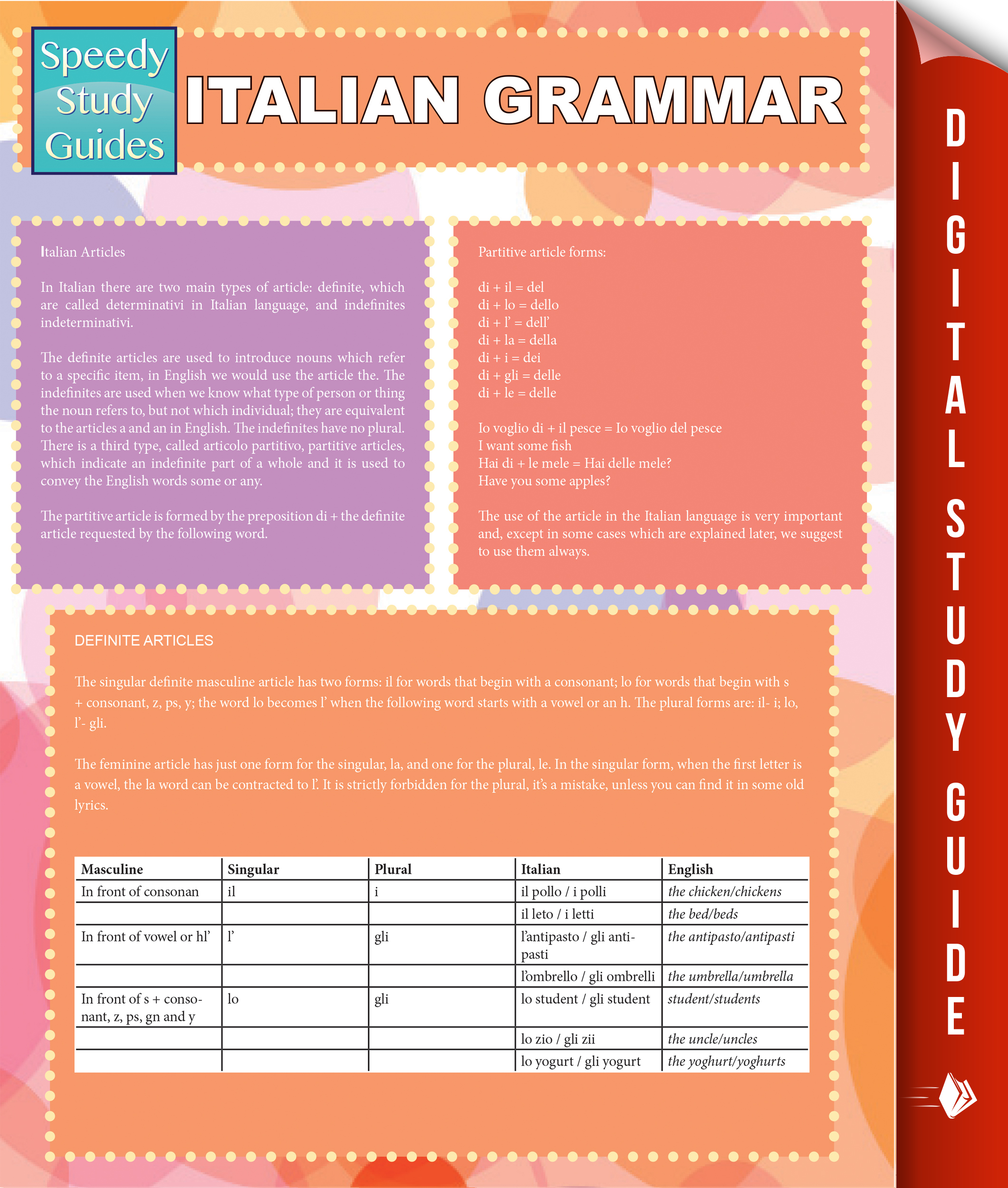 Italian Grammar (Speedy Study Guides)