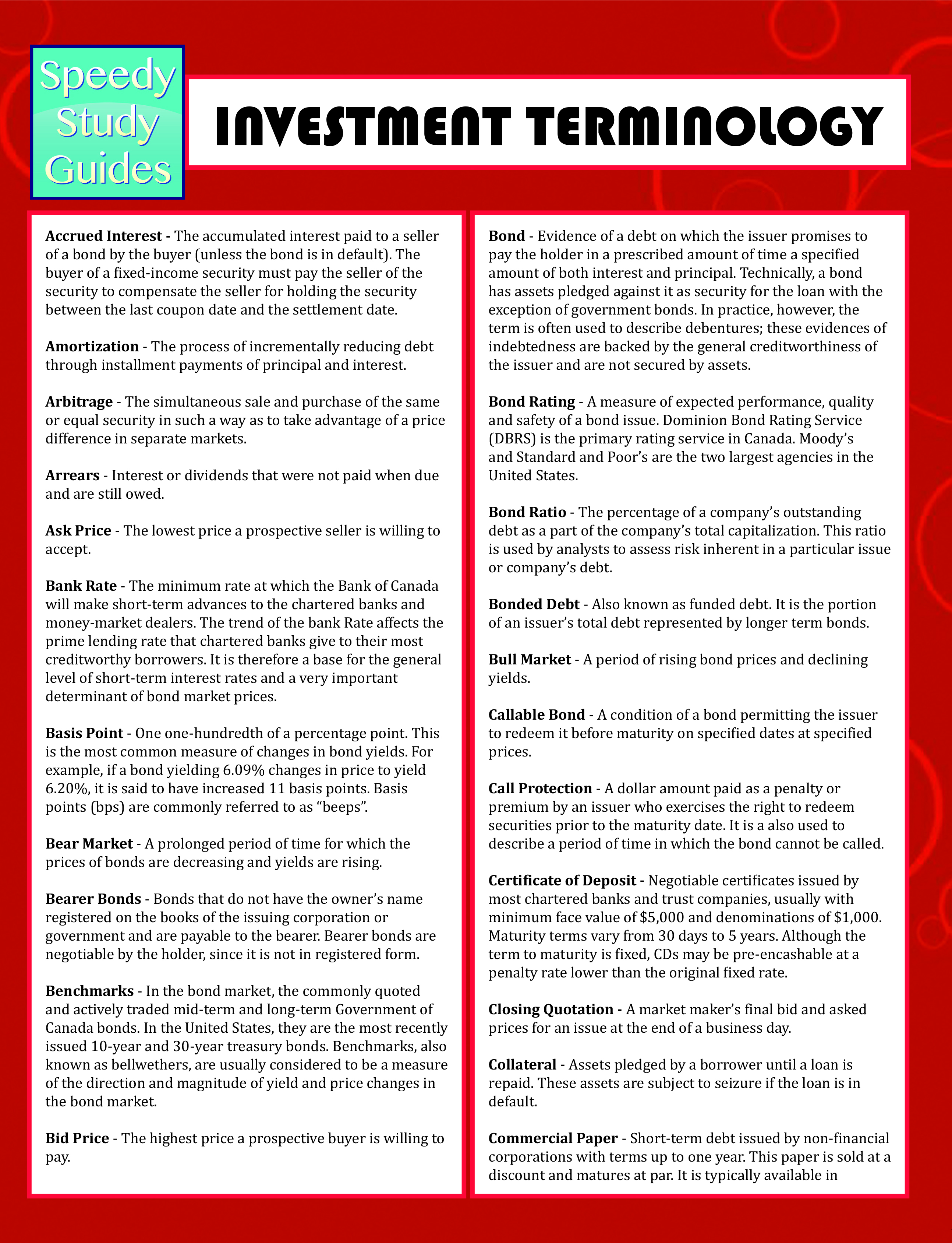 Investment Terminology