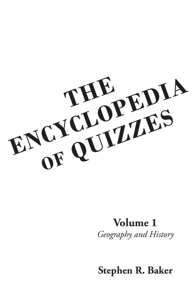 Cover image for The Encyclopedia of Quizzes: Volume 1
