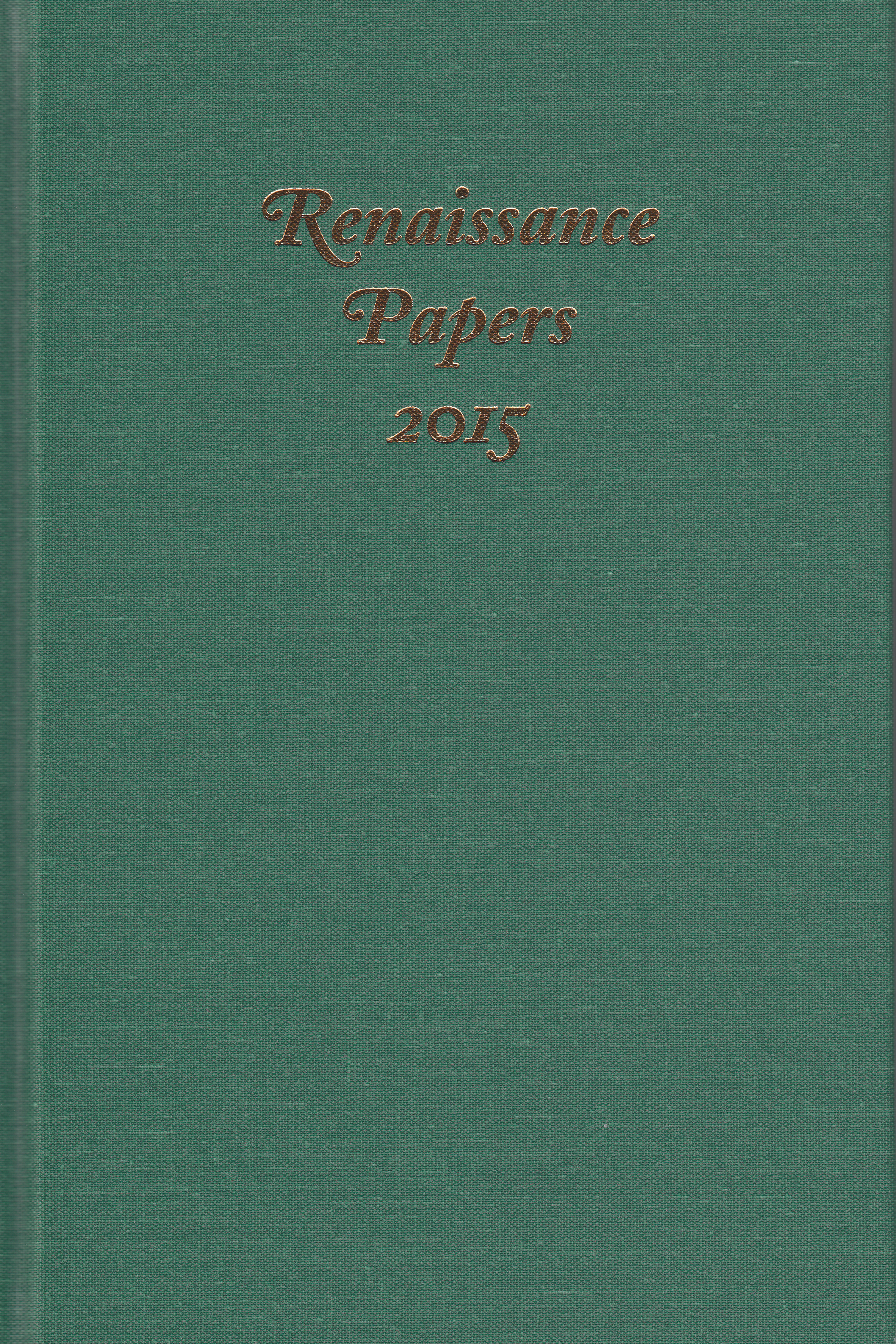 Cover image for Renaissance Papers 2015