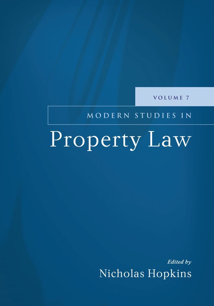 Cover image for Modern Studies in Property Law - Volume 7