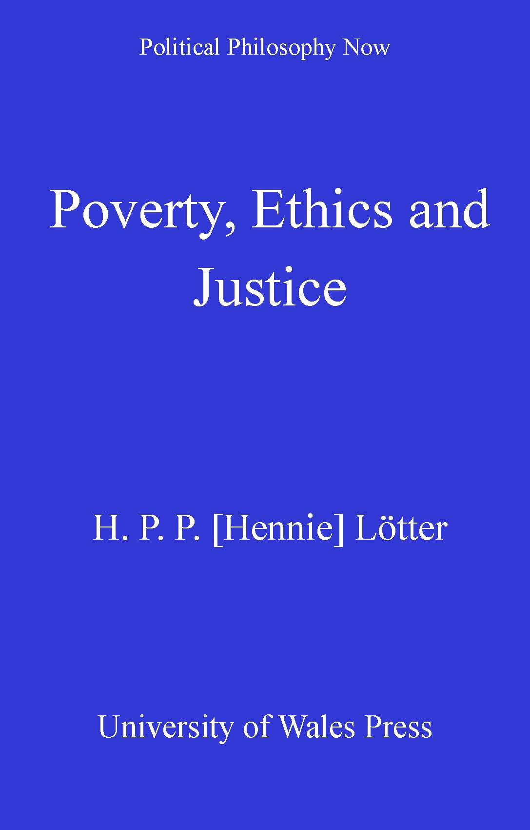 Cover image for Poverty, Ethics and Justice