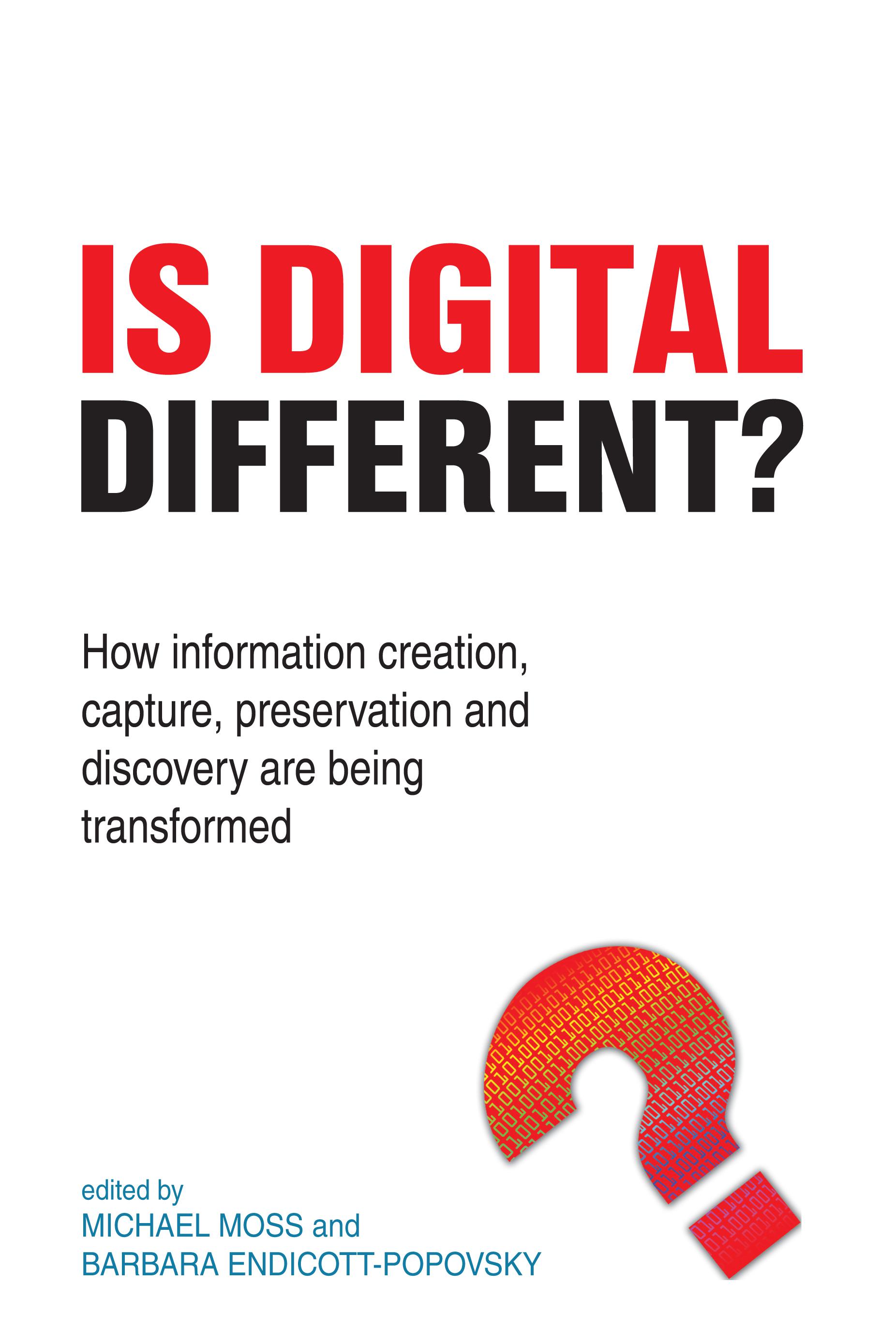 Cover image for Is Digital Different?