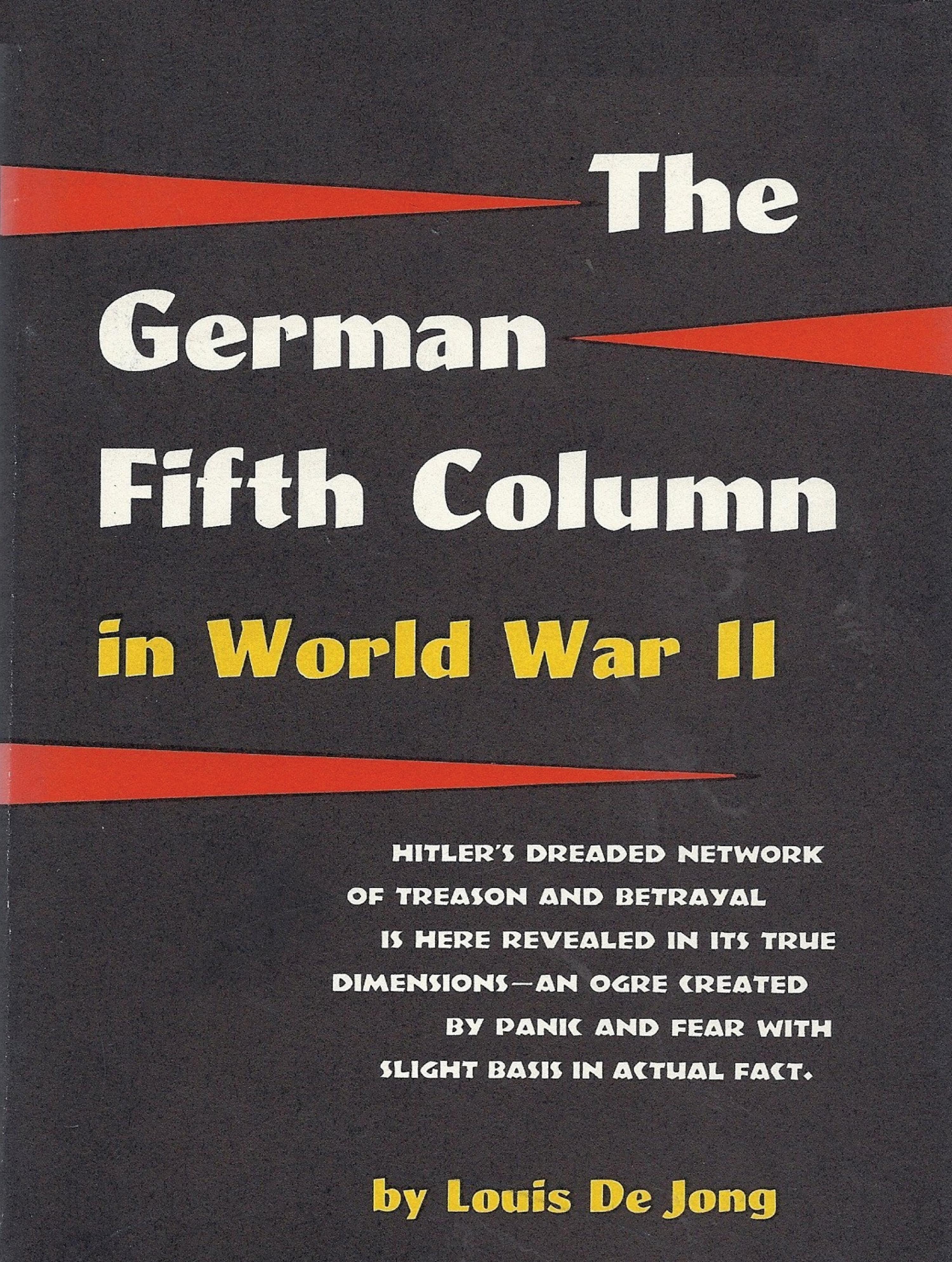 Cover image for The German Fifth Column in the Second World War