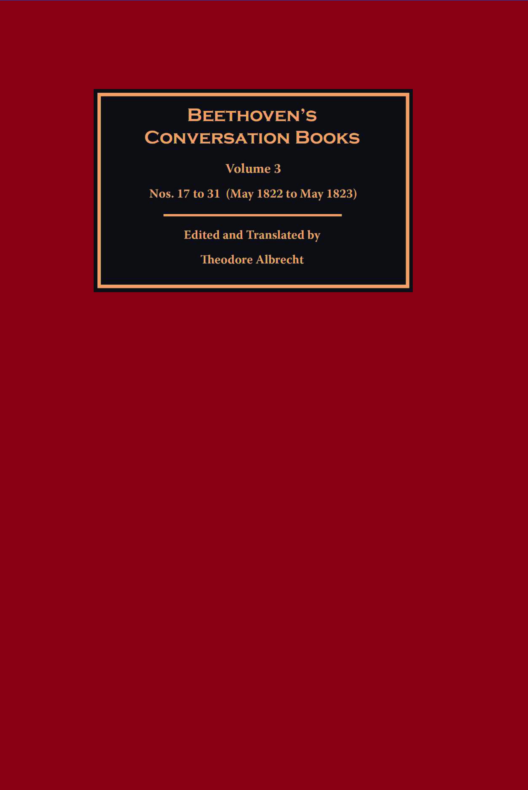 Cover image for Beethoven's Conversation Books Volume 3