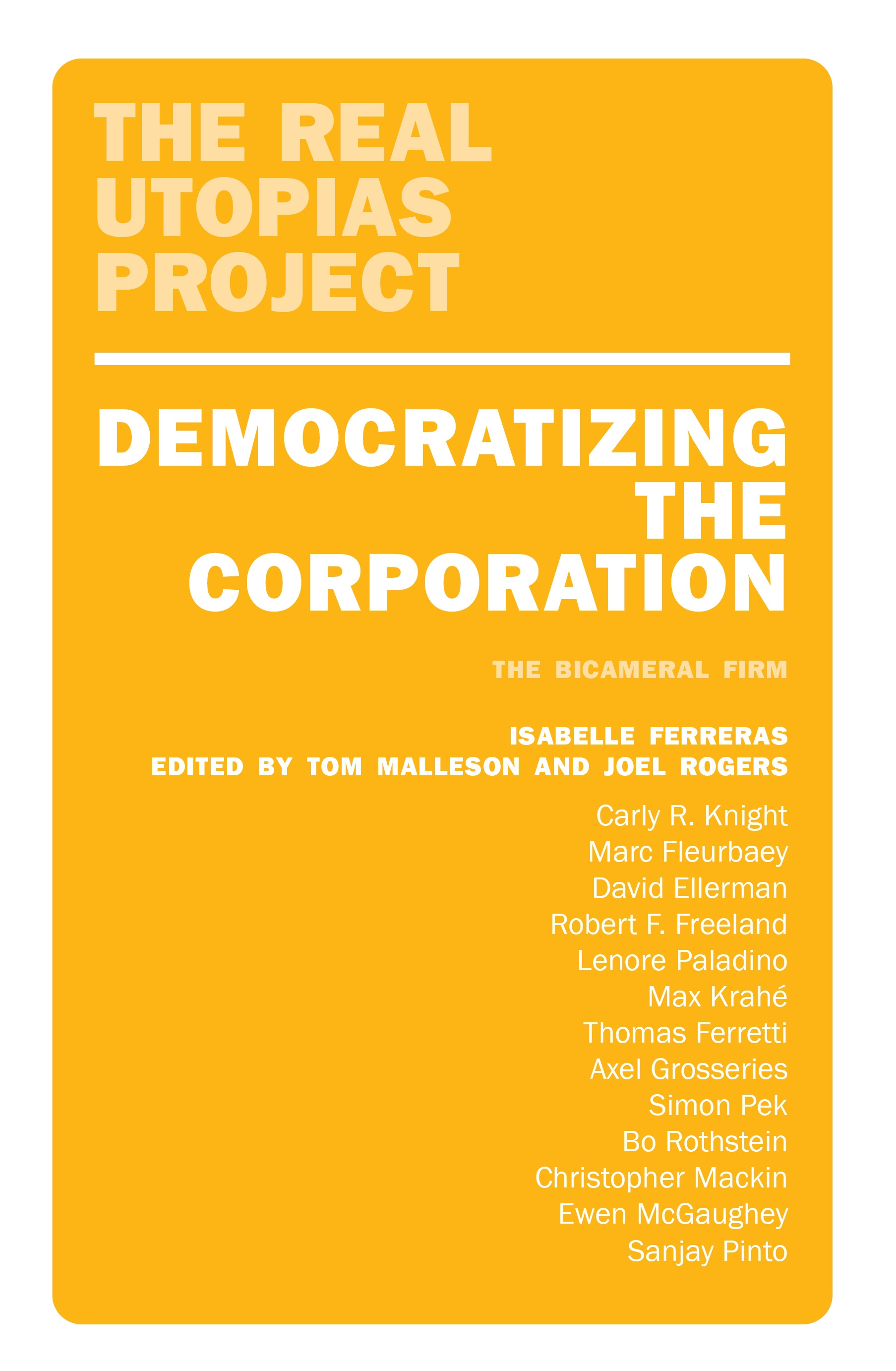 Cover image for Democratizing the Corporation