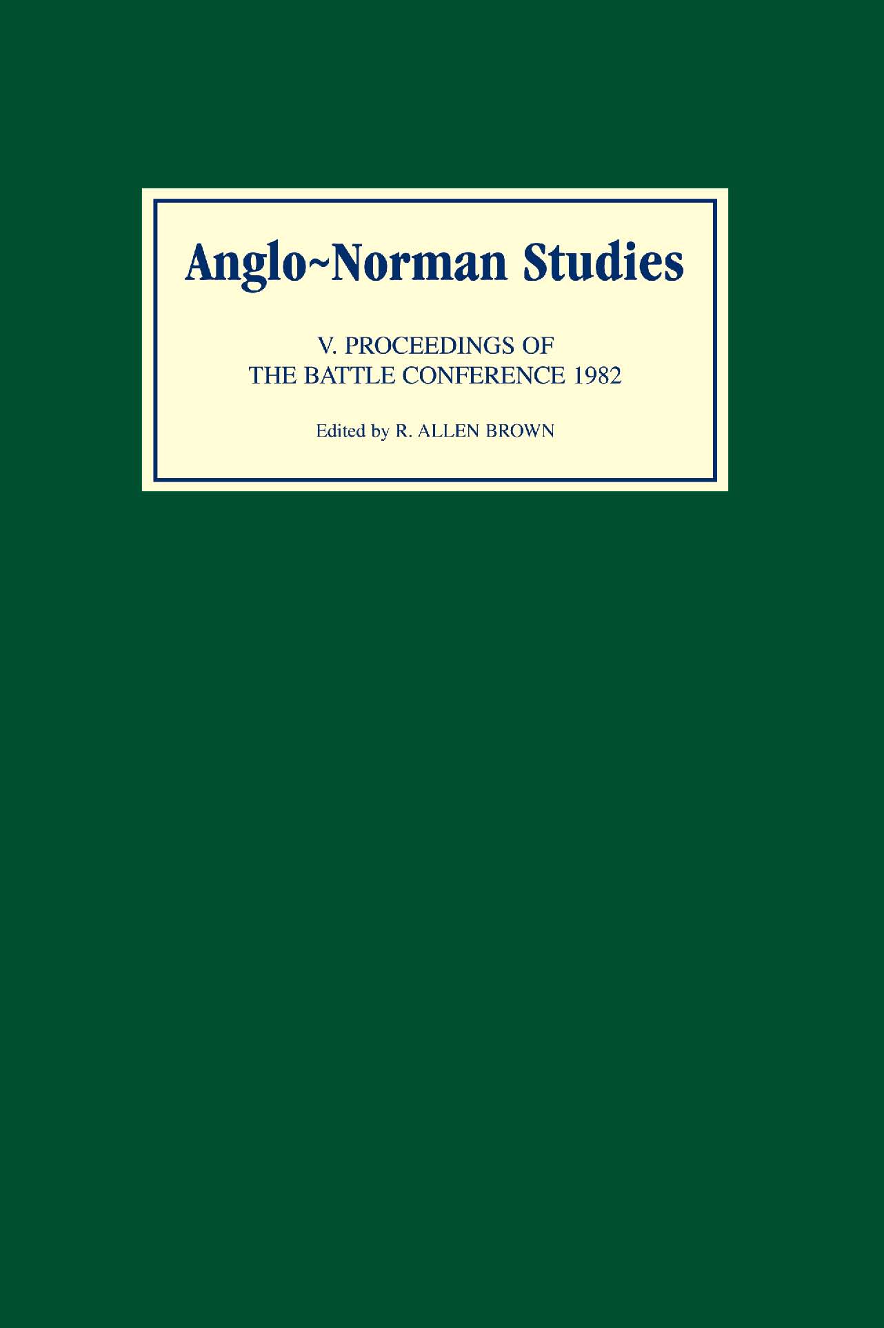 Cover image for Anglo-Norman Studies V