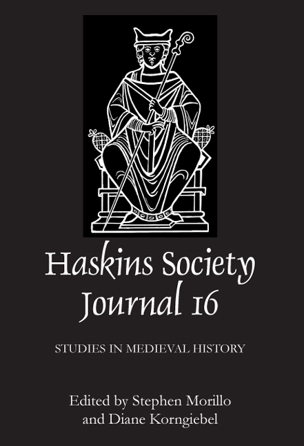 Cover image for The Haskins Society Journal 16