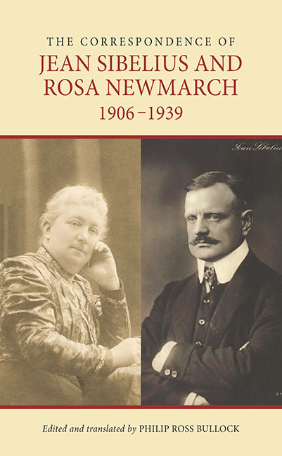 Cover image for The Correspondence of Jean Sibelius and Rosa Newmarch, 1906-1939
