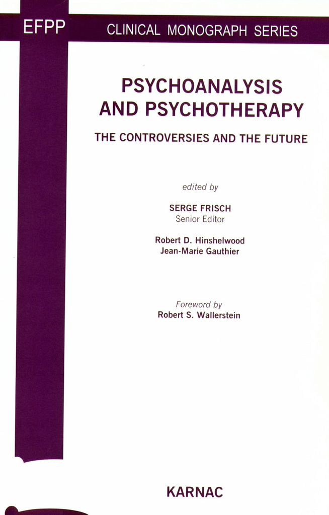 Psychoanalysis and Psychotherapy