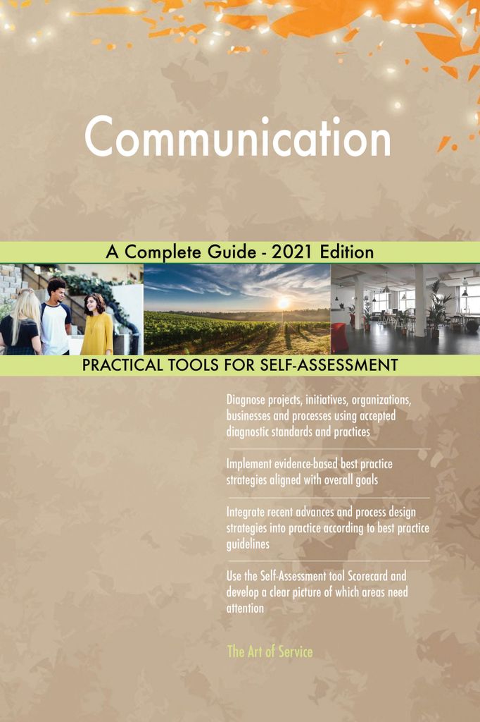 Cover image for Communication A Complete Guide - 2021 Edition