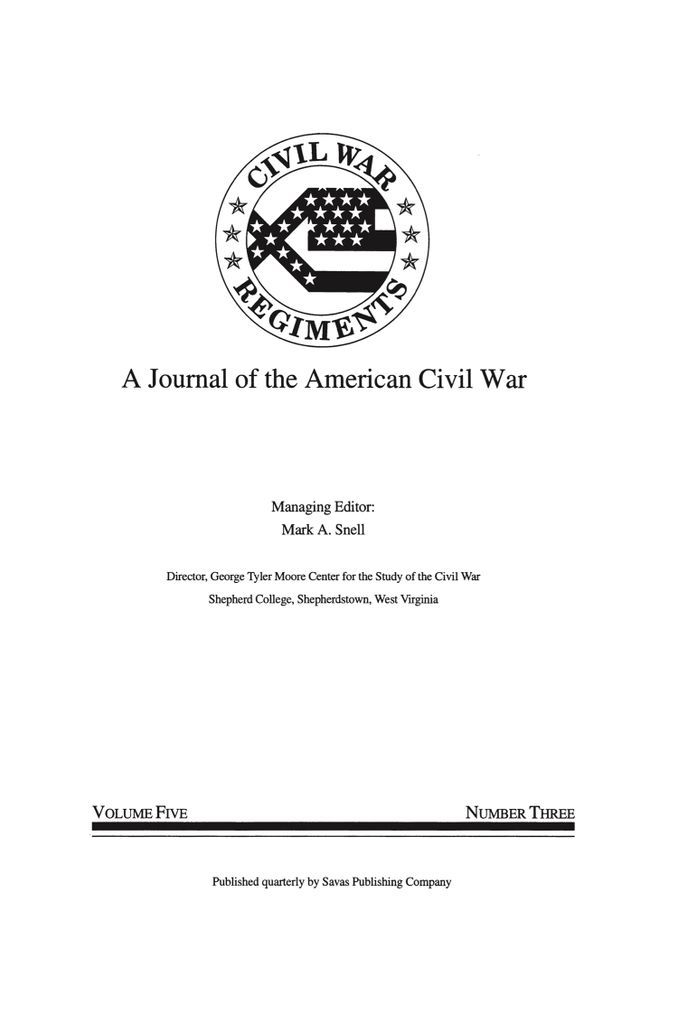 Cover image for A Journal of the American Civil War: V5-3