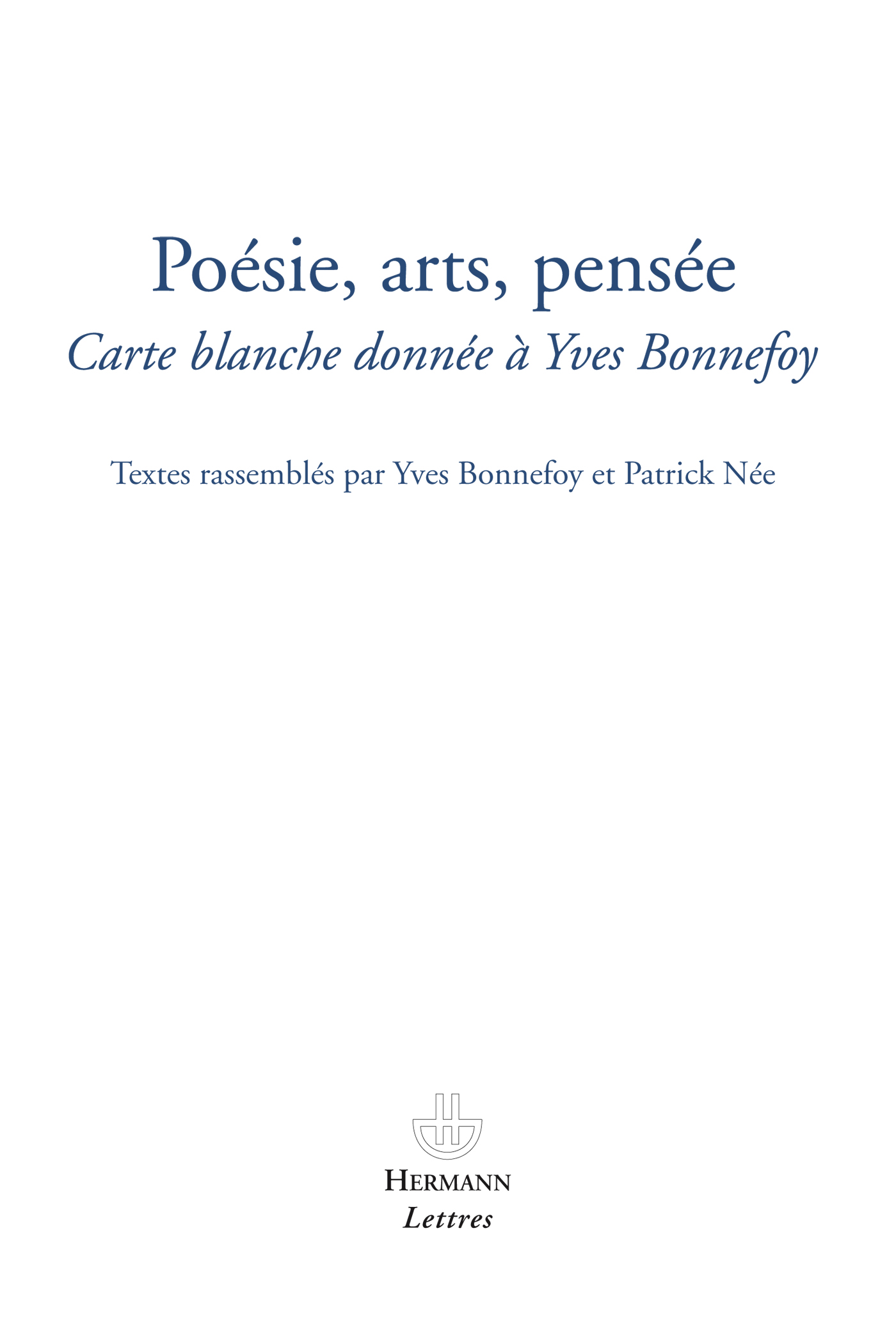 Cover image for Poesies, arts, pensees